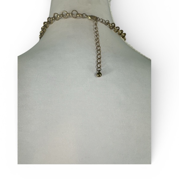 Three Strand Maximalist Faux Pearl Necklace - Picture 2 of 5